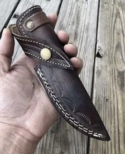 GENUINE LEATHER HAND CRAFT KNIFE SHEATH FIXED BLADE KNIFE  SHEATH KNIFE HOLSTER