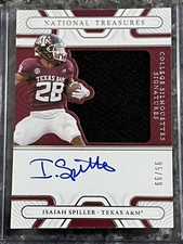 2022 National Treasures Isaiah Spiller Silhouette Signatures RPA /99 Texax A&M