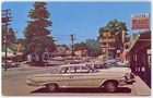 Vintage 1963 Main St Postcard Storefronts Neon Signs Hwy 9 Downtown Felton CA