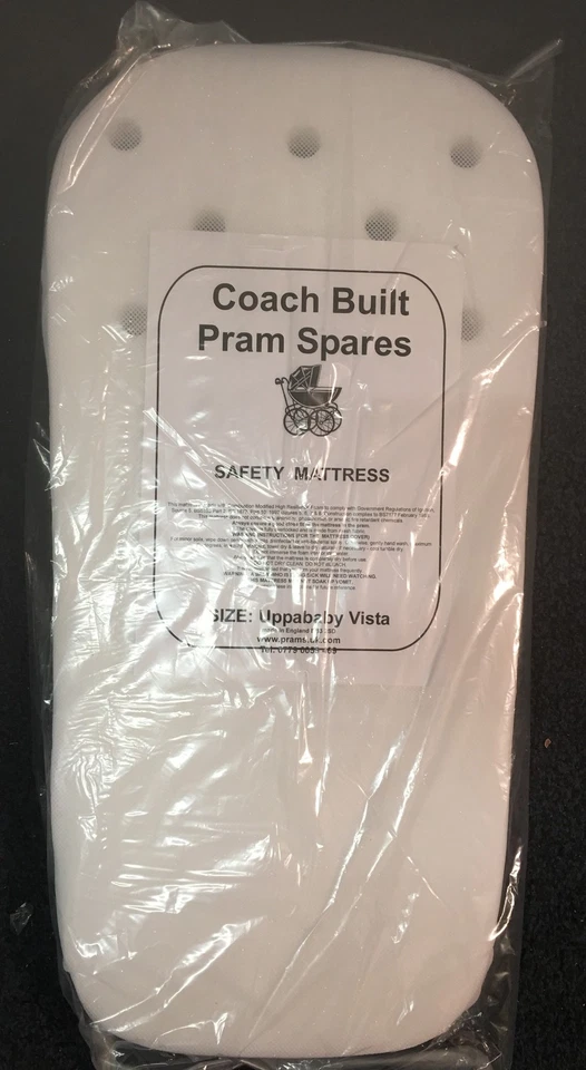 ATMUNGSAKTIVE SICHERHEITSMATRATZE FÜR UPPAbaby VISTA CARRYCOT MATRATZE UPPA HERGESTELLT IN UK