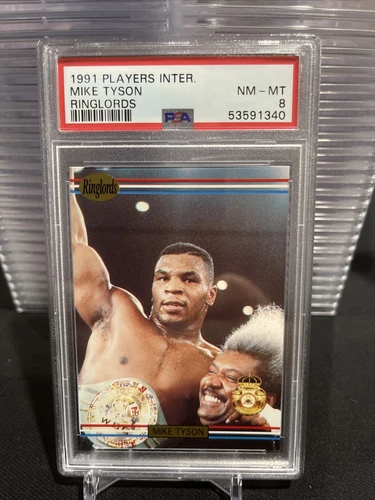 1991 Players International Mike Tyson Ringlords Sample PSA 8 BOXING