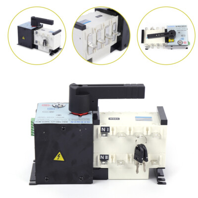 100AMP Dual Power Automatic Transfer Switch Changeover Isolation Generator USA