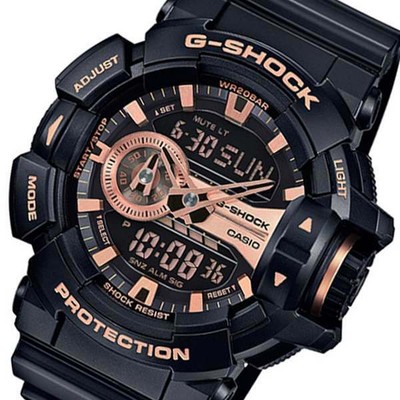 Casio G-Shock Mens Watch GA400GB-1A4 GA-400GB-1A4DR Rotary Black Rose Gold  | eBay