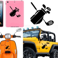 Chariot De Golf, Autocollant En Vinyle Pour L'Intérieur Ou L'Extérieur