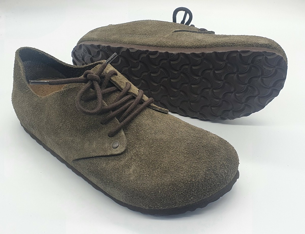 Birkenstock Suede Leather MAINE - Khaki/Mocca Brown 39 Narrow 
