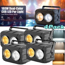 4Pack 180W COB LED Par Light DMX Stage DJ Audience Blinder Warm Cool White Light