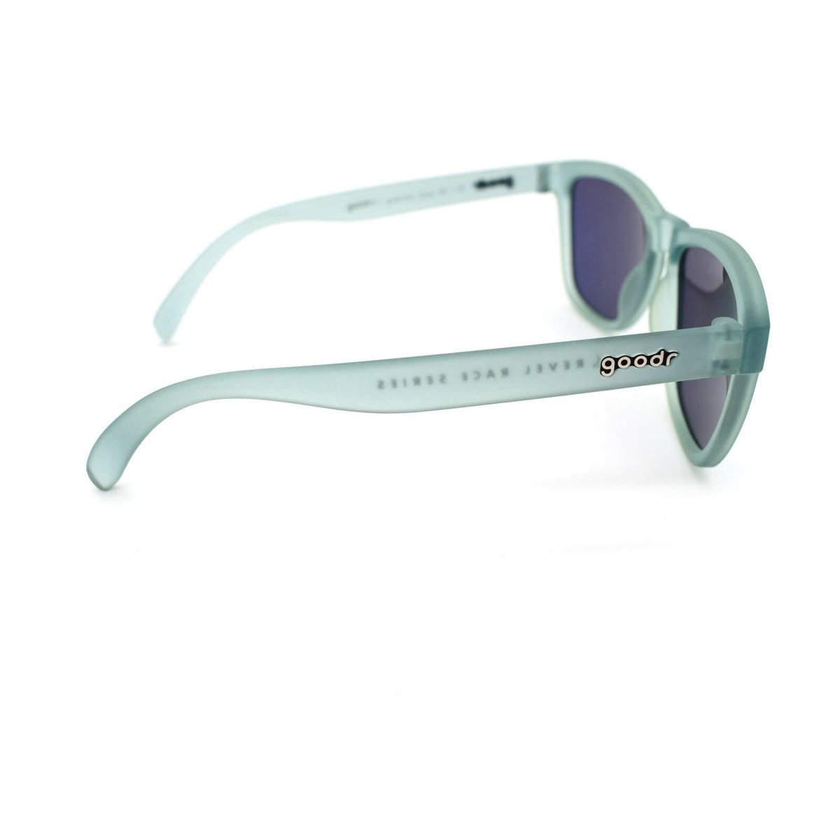 Goodr Revel Race Series Transparent Blue Polarized Gold Mirror Lens Sunglasses Goodr Revel Race Series Sunglasses - LENSES FAIR / FRAMES  main image 3