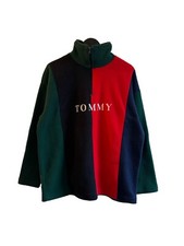 Vintage 90s Tommy Hilfiger Fleece Quarter Zip Bootleg Large