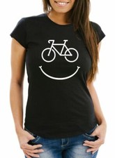 Camiseta mujer bicicleta emoticono risa divertida bicicleta pictograma camiseta divertida