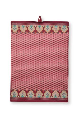 PIP Studio Tea Towel Geschirrtuch 50x70cm dark pink Festival Flower Scallop - Bild 1 von 4