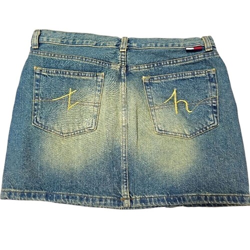 Tommy Hilfiger Denim Minirock Y2K Vintage 2002 Blue Wash Jr Größe 9 Damen 6/8 - Bild 7 von 8