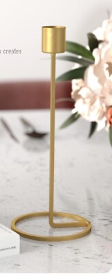 1 Baffect Gold Taper Candle Holder Decorative Tapered Nordic Candlestick 9  1 