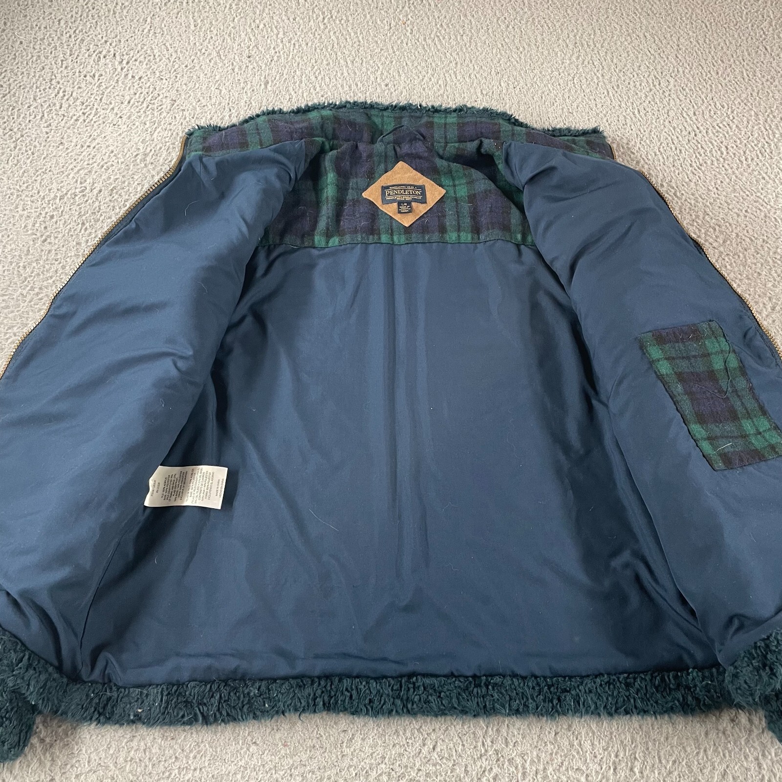Pendleton Fleece Jacket Full Zip Deep Indigo Gree… - image 7