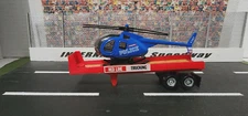 New (P) Tyco Redline Trucking 1:64 Slot Truck Flatbed Trailer w/Helicopter (NOS)