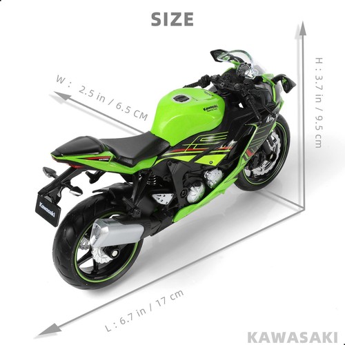 1/12 Ninja Motorcycle Model Toy Mini Alloy Metal Diecast Motorcycle Model Green - Picture 2 of 6