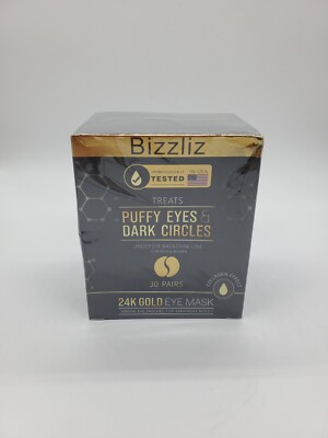 24K Gold Eye Mask 30 Pairs Puffy Eyes and Dark Circles Treatments by Dermora 126