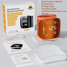 New Automatic Wrist BP Monitor Home Use Wrist Blood Pressure Monitor Orange