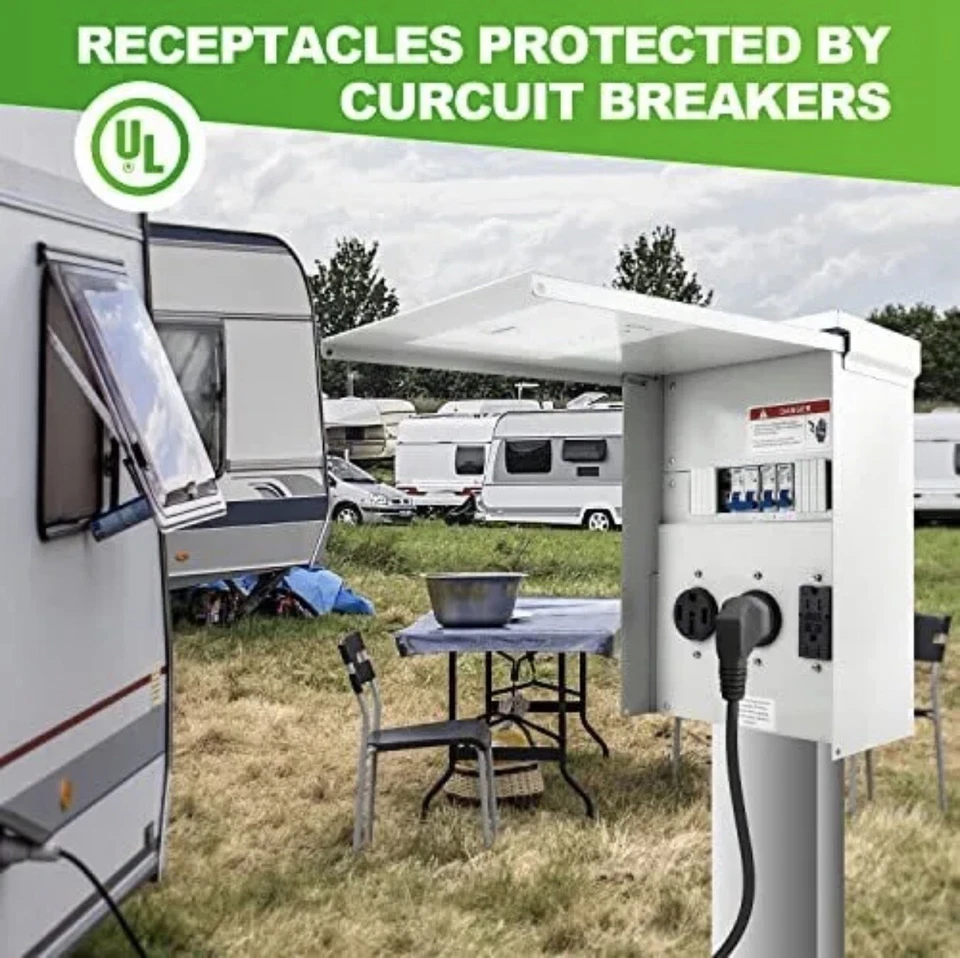 Kinchoix Temporary Power Outlet Panel, RV Electrical Outlet Panel, 20 30 and ... - Image 2 of 4