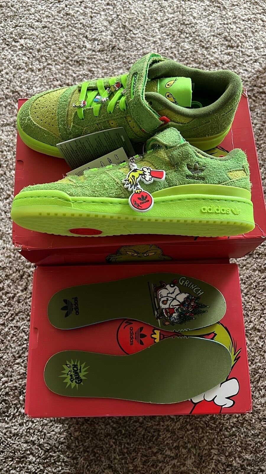 READY SHIP! ADIDAS GRINCH FORUM LOW HP6772 St Patricks eBay