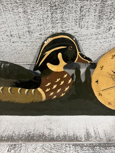 Metal Wall Hanging Duck Clock 26” - Vintage Country Cabin Vibe Hunting Lodge - Picture 4 of 12