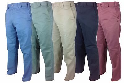 Herren PREMIUM Chino Expand a Band Hose 100% Baumwolle Komfort Freizeit Sommer Hose