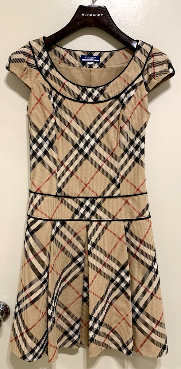 Burberry Inspired Burberry Plaid Dress Fashion Nova Burberry Blue Label  Flare Mega Nova Check Dress Button