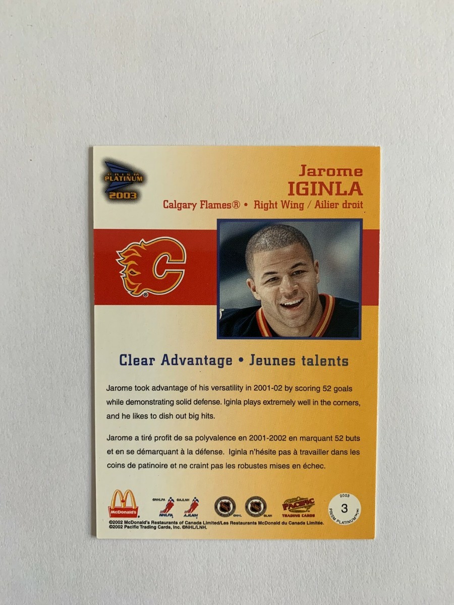 2002-03 McDonald's Pacific Clear Advantage #3 Jarome Iginla
