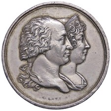 006) SAVOIA Vittorio Emanuele I (1802-1821) Medaglia 1820 Nozze AG D= Ø 40 mm
