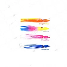 40pcs 4colors set 4.75" Fishing Squid Skirts Octopus Trolling Hoochies Lure AAA