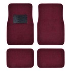 BDK Deep Red Car Floor Mats Liner Utility Mat Standard Fit 4pc Auto Interior
