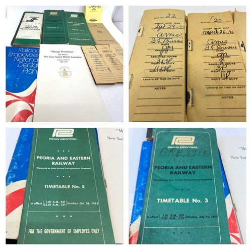 Bklts de empleados ferroviarios de la década de 1970 - 2 horarios - Reglas de Conrail - Lazos de tiempo - Plan dental - Imagen 2 de 24