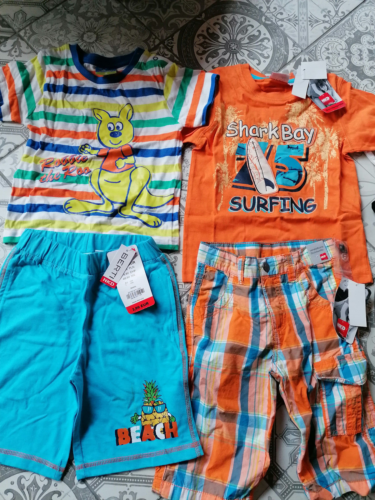 Baby Set NEUWARE+OVP Ernstings Family Gr.98/104 Junge Boy Shirt+Hose+Shorts - Bild 1 von 2