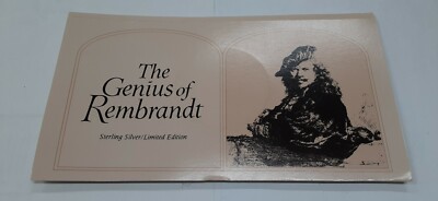 Franklin Mint Genius of Rembrandt PR .925 Silver Medal - Bridal