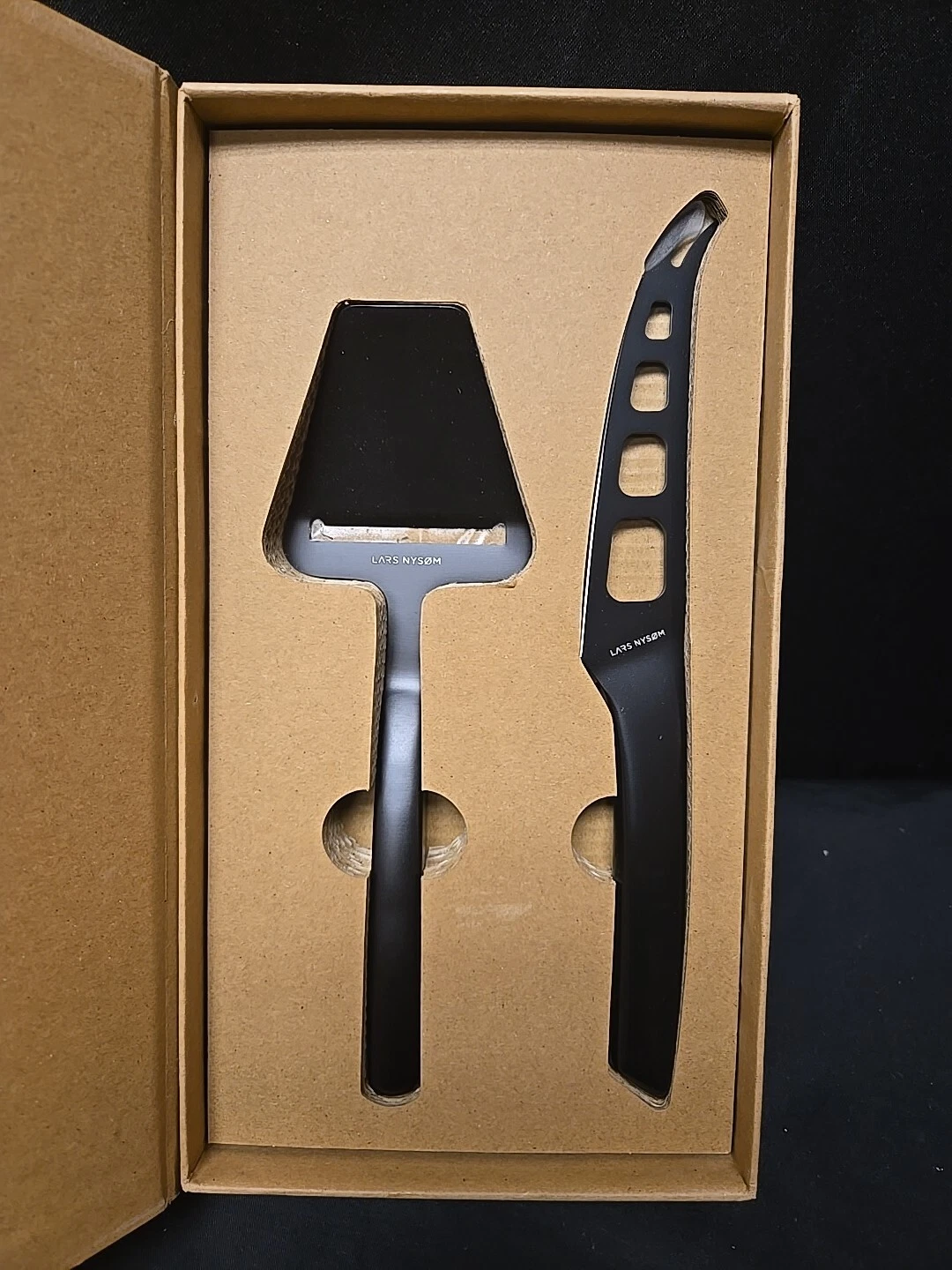 2pc Black Cheese Knife & Slicer Peeler Set Made With Stainless Steel
