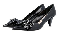 Prada Leder Pumps Schuhe - 1I462H - Schwarz Schleife - Neu - 37,5