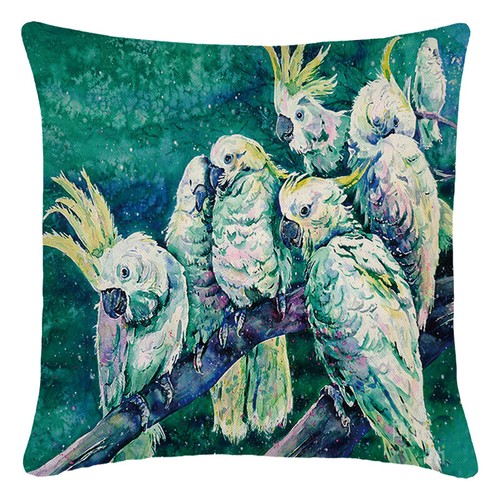 Macaw Bird Tropical Jungle Leaves Throw Pillow Cover Parrot Accent Cushion Case - Picture 55 of 60