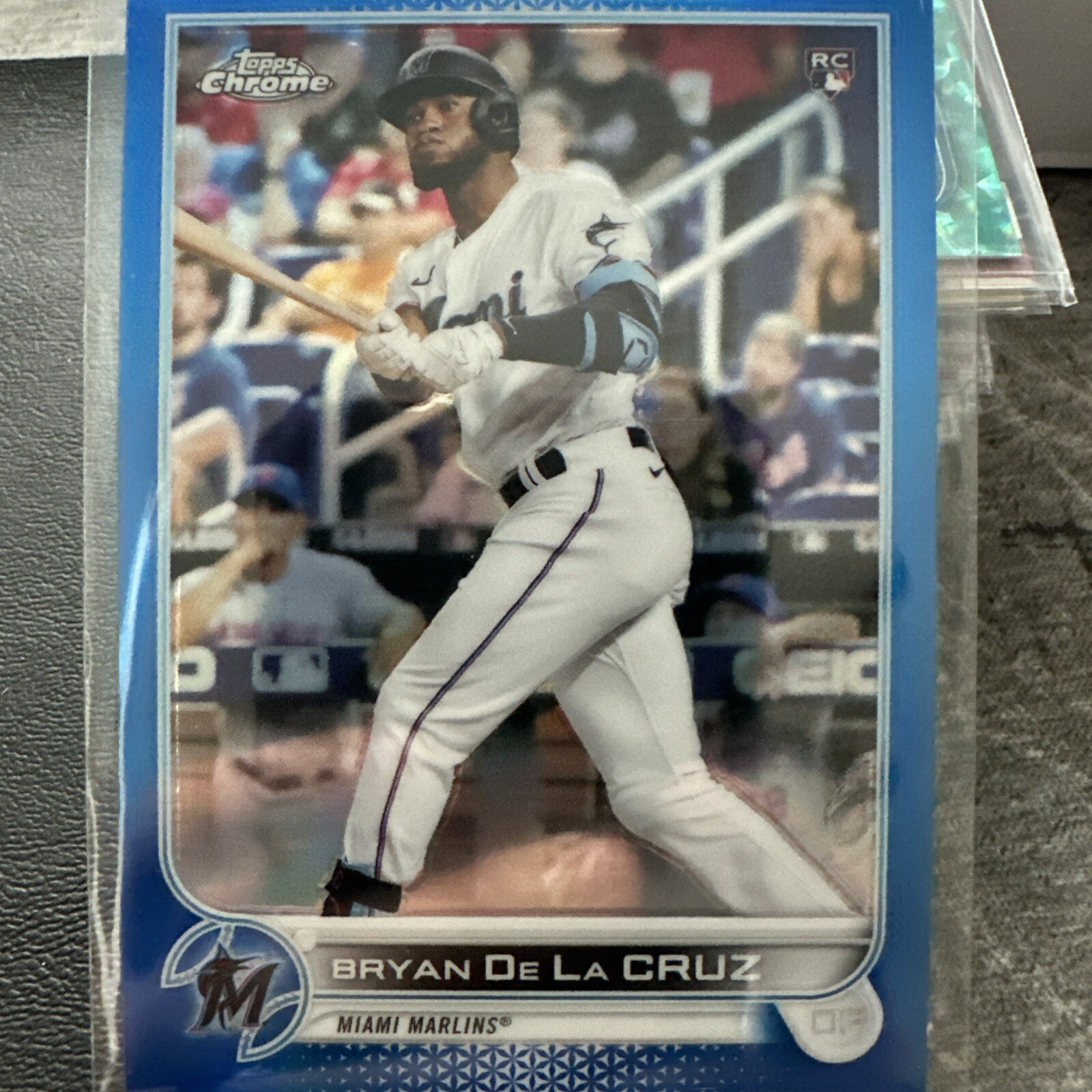 2022 Topps Chrome Bryan De La Cruz  216 RC Blue Refractor /150 | Miami Marlins