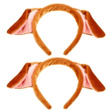 2PCS Dog Ears Headband Animal Cosplay Performance Dress Up Costume Headdress