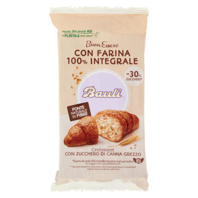 Bauli Croissant Zucchero di Canna mit Vollkornmehl und Rohrohrzucker 222g