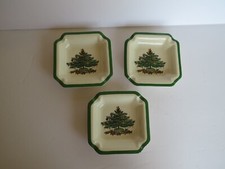 Vintage ~ Spode ~ Chistmas Tree Green ~ 3 Ashtray/Trinket Dish