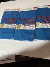 1987 NOS vintage Jockey For Her Hipster Blue 100 Cotton Panties Sz 6 39"-41" 3p