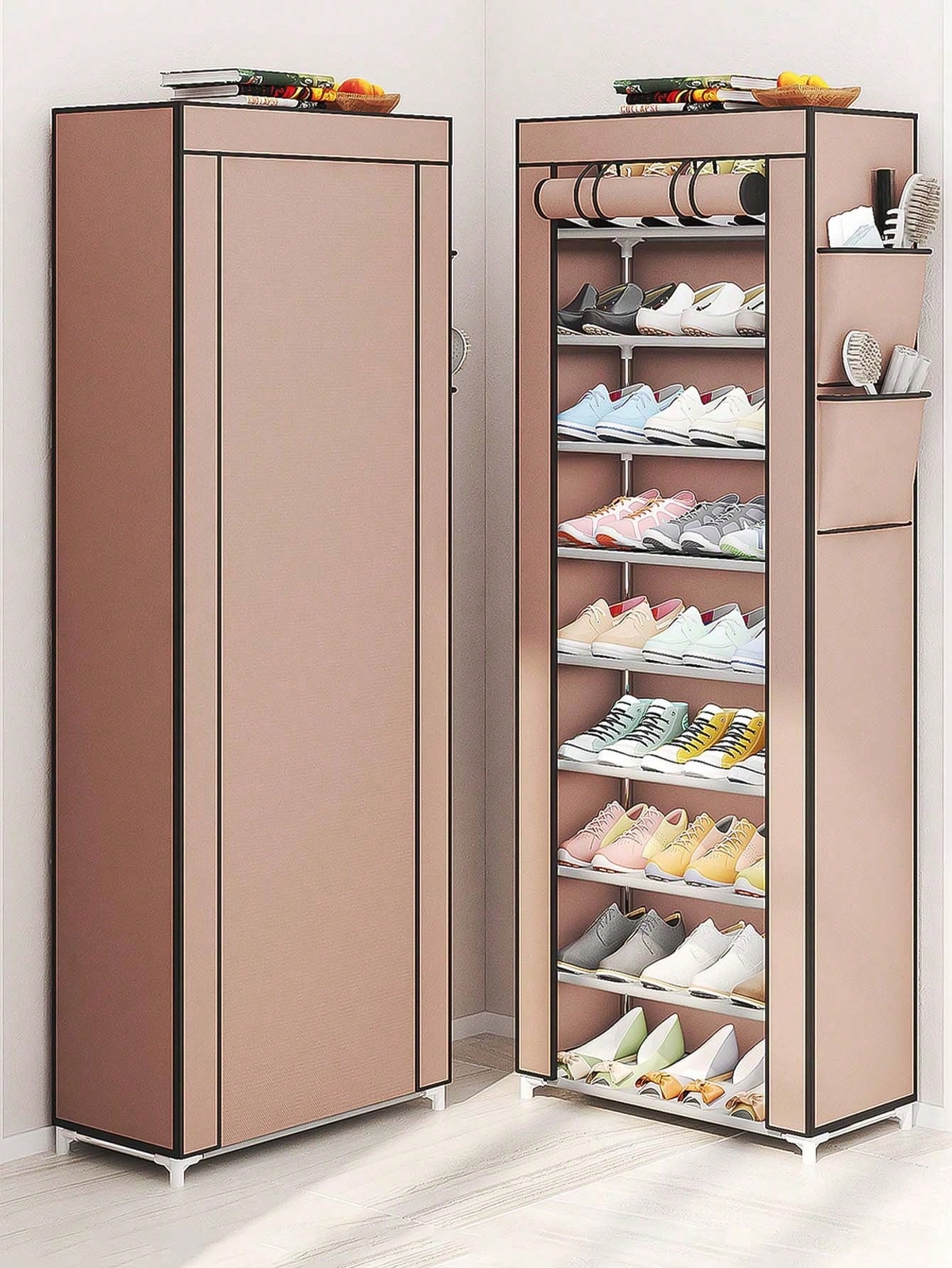 6-10 Layer Metal Shoe Rack - Dustproof & Easy Assemble Space-Saving Organizer