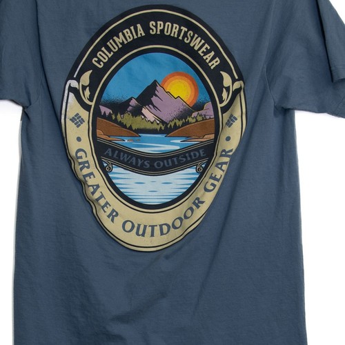 Columbia Sportswear Mens Graphic T-Shirt Blue S - Picture 8 of 10