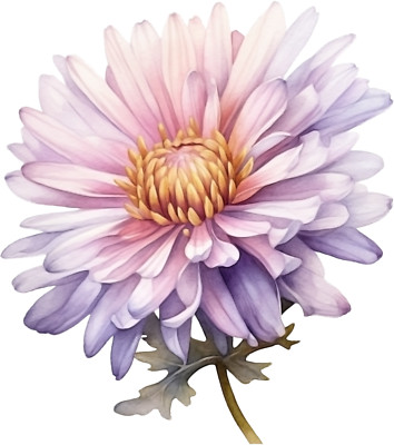 Car Sticker 18x18 cm | Aster Birth Flower | Weatherproof | High Quality Film