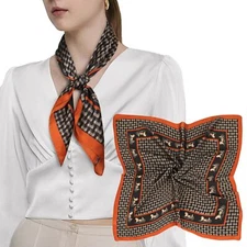 Silk Feeling Scarf Medium Square Satin Head Scarf Sleeping Hair Wrapping for ...