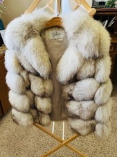 Natural blue fox womens jacket
