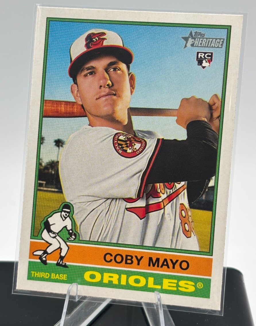 2025 Topps Heritage Coby Mayo #340 (RC) Rookie Card Orioles