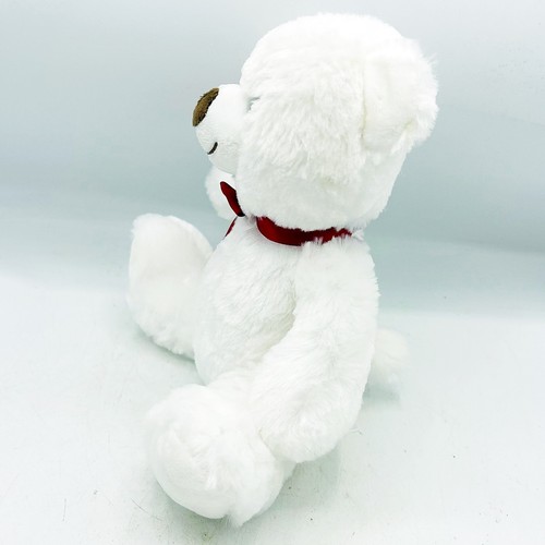 Oso Blanco Con Cinta Roja Peluche 9" H Anico International - Imagen 6 de 8