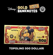 VARIANT GOLD BANKNOTES Topolino Disney Panini 500 $  *ULTIMO PEZZO*✅