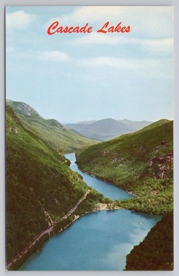 Cascade Lakes Lake Placid NY Adirondack Mountains Aerial View Postcard